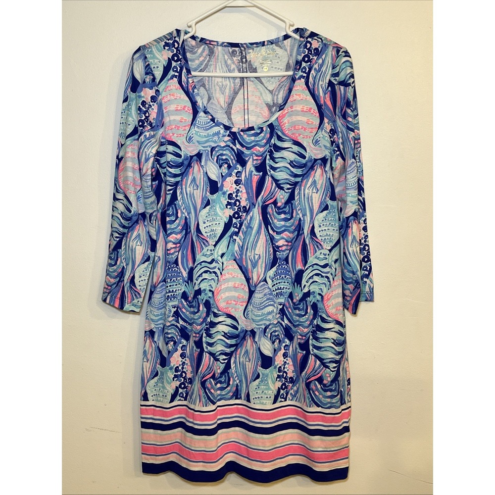 NWT Lilly Pulitzer Beacon Dress Scale Up Twilight Blue Sz Medium - Picture 2 of 6